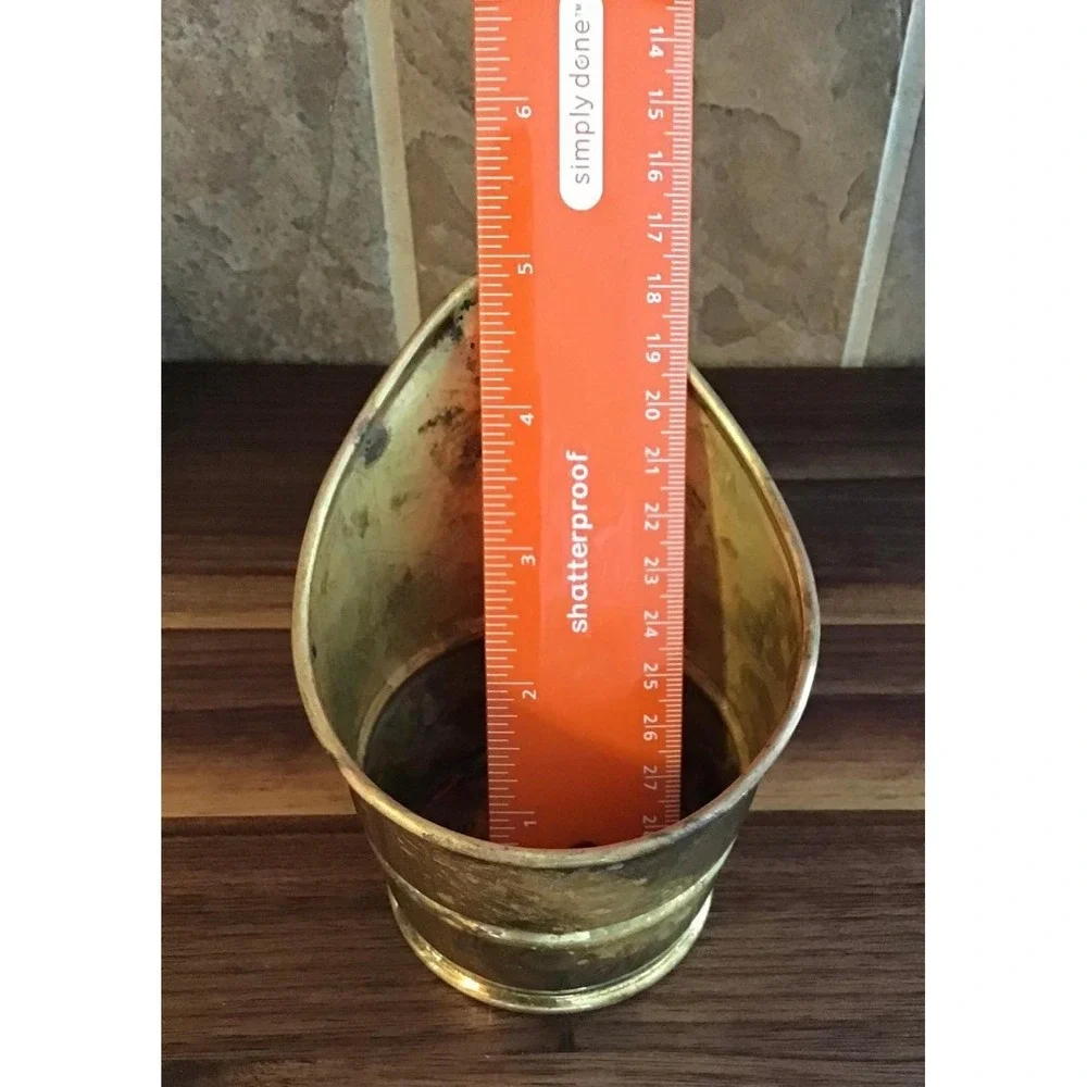 Vintage Holland Copper Brass Miniature Cauldron Pot Set 4.5